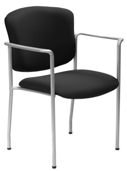iCentric Stacker with Arms from ergoCentric. Equipped with Chrome Frame and Black Seat