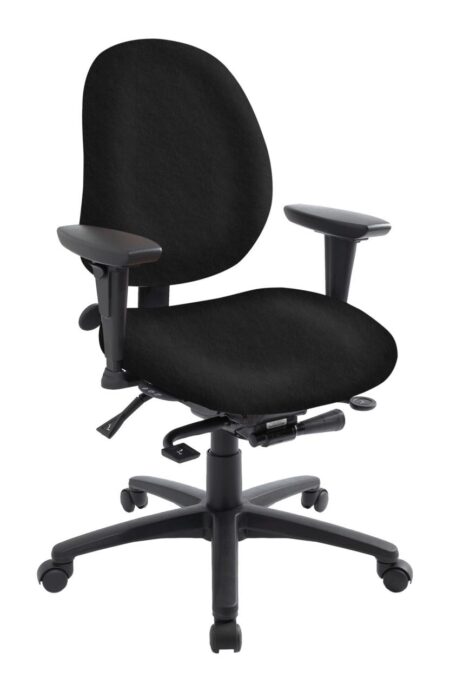 geoCentric Mid Back office chair from ergoCentric. Beige. Equipped with Synchro Glide Mechanism, 3